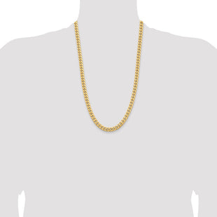 14K Solid Miami Cuban Link with Lobster Clasp Chain (Style DCU220-26)