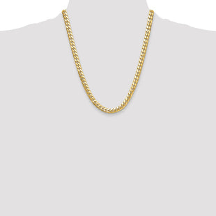 14k Solid Miami Cuban Chain (Style DCU250-22)