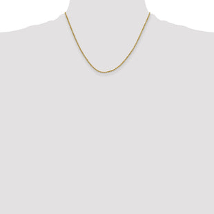 14K Semi Solid Diamond-cut Rope with Lobster Clasp Chain (Style DH014-18)