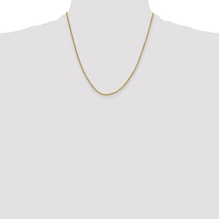14K Semi Solid Diamond-cut Rope with Lobster Clasp Chain (Style DH014-20)