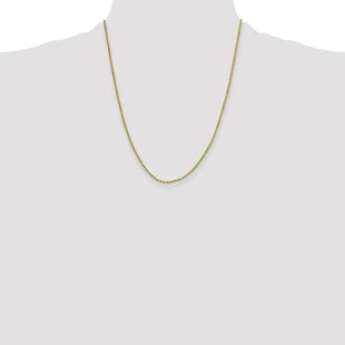 14K Semi Solid Diamond-cut Rope with Lobster Clasp Chain (Style DH014-22)