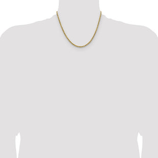 14K Semi Solid Diamond-cut Rope with Lobster Clasp Chain (Style DH018-18)