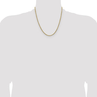 14K Semi Solid Diamond-cut Rope with Lobster Clasp Chain (Style DH018-20)