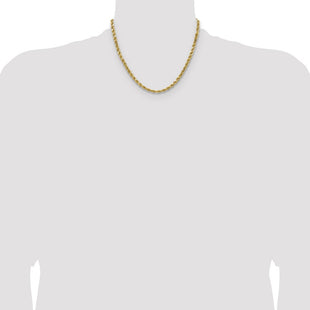 14K Semi Solid Diamond-cut Rope with Lobster Clasp Chain (Style DH035-18)