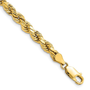 14K Semi Solid Diamond-cut Rope with Lobster Clasp Chain (Style DH035-8)