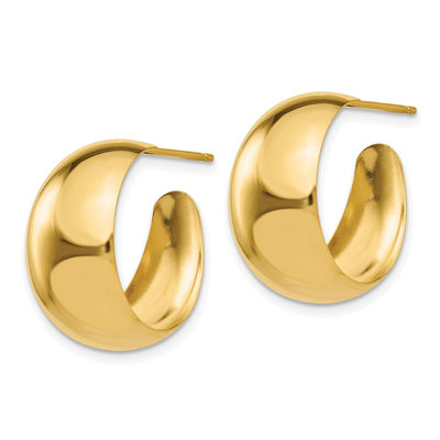 14K Small Hoop Earrings, 19 x 10mm