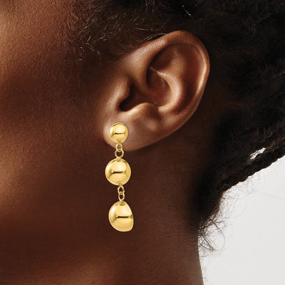14K Polished Hoop Earring Jackets, 25 x 20mm