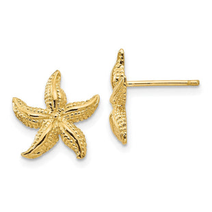 14k Starfish Earrings (Style E908)