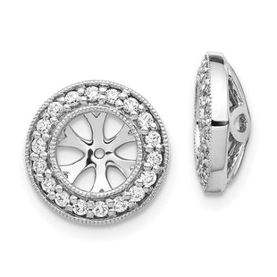 14k White Gold Earrings Style EJM5299 - Classique Jewelry Inc.