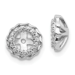 14k White Gold Earrings Style EJM5318 - Classique Jewelry Inc.