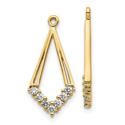 14K AA Diamond Shaped Diamond Earring Jacket