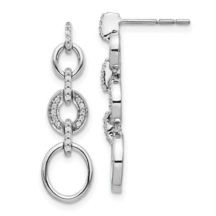 14k White Gold Earrings Style EM3721 - Classique Jewelry Inc.