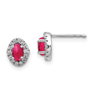 14k White Gold Earrings Style EM4035 - Classique Jewelry Inc.