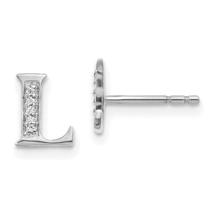 14k White Gold Earrings Style EM4170L - Classique Jewelry Inc.