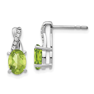 14k White Gold Earrings Style EM4235 - Classique Jewelry Inc.