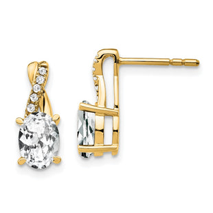 14k Yellow Gold Earrings Style EM4235 - Classique Jewelry Inc.