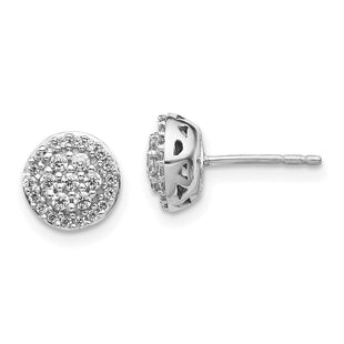 14k White Gold Diamond Cluster Earrings (Style EM5450-033-WA)