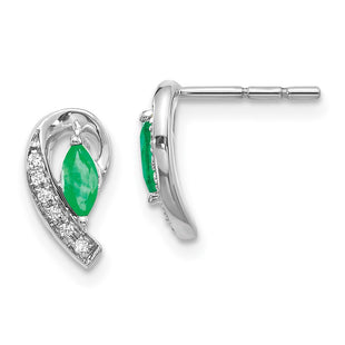 14k White Gold Earrings Style EM5592 - Classique Jewelry Inc.