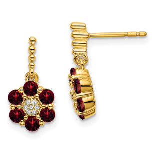 14k Yellow Gold Earrings Style EM7191 - Classique Jewelry Inc.