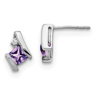 14k White Gold Earrings Style EM7398 - Classique Jewelry Inc.