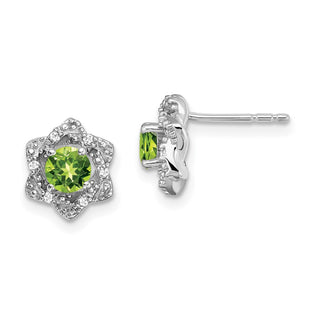 14k White Gold Earrings Style EM7459 - Classique Jewelry Inc.