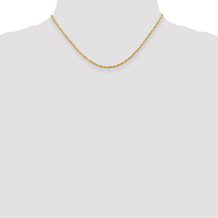 14K Ultra Diamond-cut Rope with Lobster Clasp Chain (Style EXL016-16)