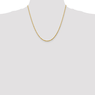 14K Ultra Diamond-cut Rope with Lobster Clasp Chain (Style EXL018-20)