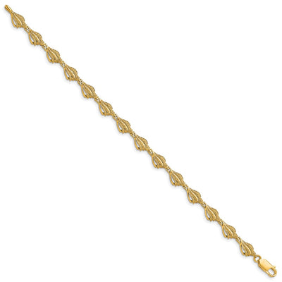14K Textured Conch Shell Bracelet