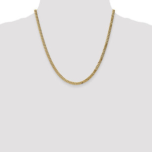 14K Flat Beveled Curb with Lobster Clasp Chain (Style FBU100-20)
