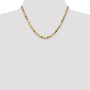 14K Flat Beveled Curb with Lobster Clasp Chain (Style FBU120-18)