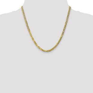 14K Flat Beveled Curb with Lobster Clasp Chain (Style FBU120-20)