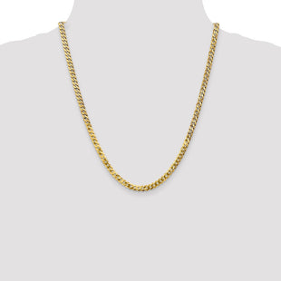 14K Flat Beveled Curb with Lobster Clasp Chain (Style FBU120-22)