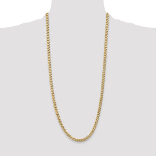 14K Flat Beveled Curb with Lobster Clasp Chain (Style FBU140-30)