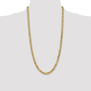 14K Flat Beveled Curb with Lobster Clasp Chain (Style FBU160-28)