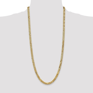 14K Flat Beveled Curb with Lobster Clasp Chain (Style FBU160-30)
