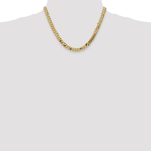 14K Flat Beveled Curb with Lobster Clasp Chain (Style FBU180-18)