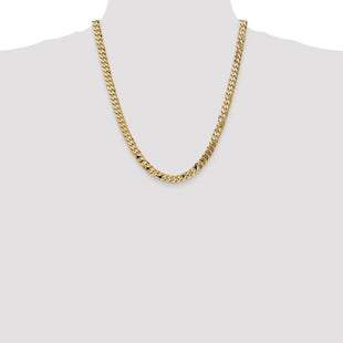 14K Flat Beveled Curb with Lobster Clasp Chain (Style FBU180-22)