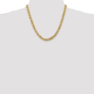14K Flat Beveled Curb with Lobster Clasp Chain (Style FBU200-20)