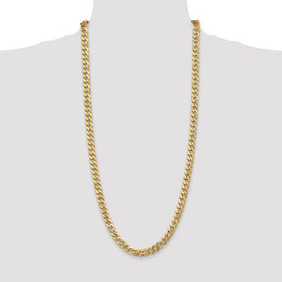 14K Flat Beveled Curb with Lobster Clasp Chain (Style FBU200-30)