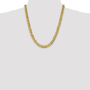 14K Flat Beveled Curb with Lobster Clasp Chain (Style FBU220-22)