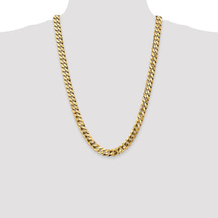 14K Flat Beveled Curb with Lobster Clasp Chain (Style FBU250-26)
