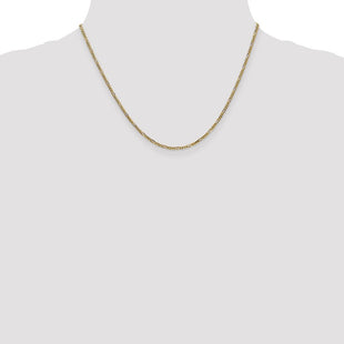 14K Flat Figaro with Lobster Clasp Chain (Style FFL050-18)