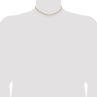 14K Flat Figaro with Lobster Clasp Chain (Style FFL060-14)