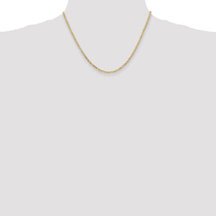 14K Flat Figaro with Lobster Clasp Chain (Style FFL060-18)