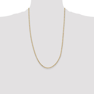 14K Flat Figaro with Lobster Clasp Chain (Style FFL060-26)