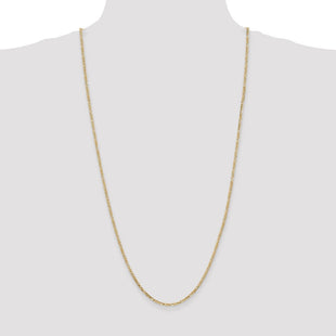 14K Flat Figaro with Lobster Clasp Chain (Style FFL060-30)