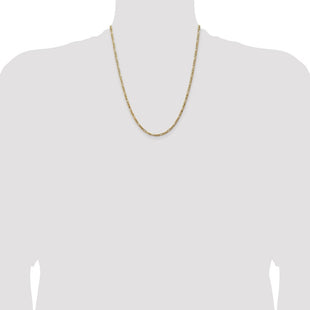14K Flat Figaro with Lobster Clasp Chain (Style FFL080-22)