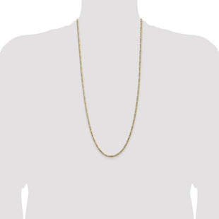14K Flat Figaro with Lobster Clasp Chain (Style FFL080-30)