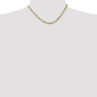 14K Flat Figaro with Lobster Clasp Chain (Style FFL100-16)