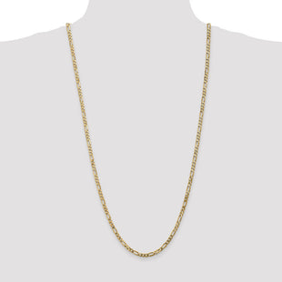 14K Flat Figaro with Lobster Clasp Chain (Style FFL100-30)